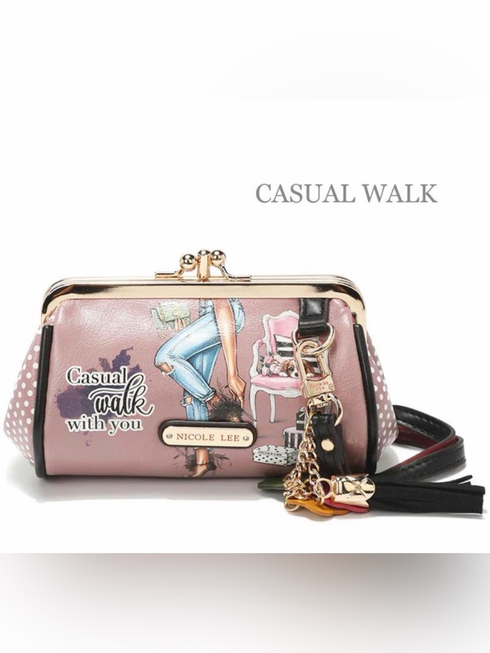 Nicole Lee Coin purse with Gold Hardware - Picture 3 of 5